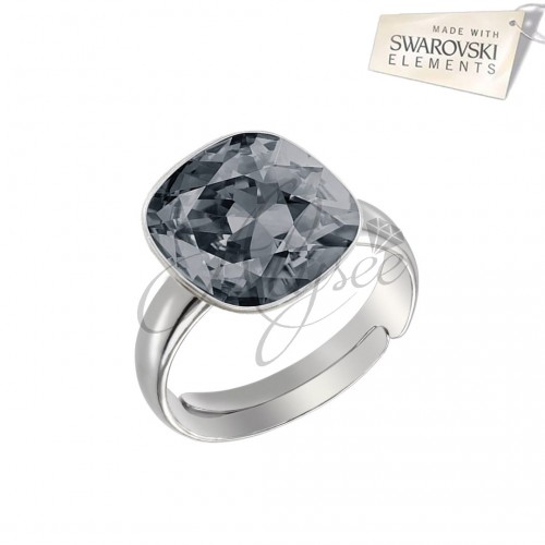 Inel Square Silver Night