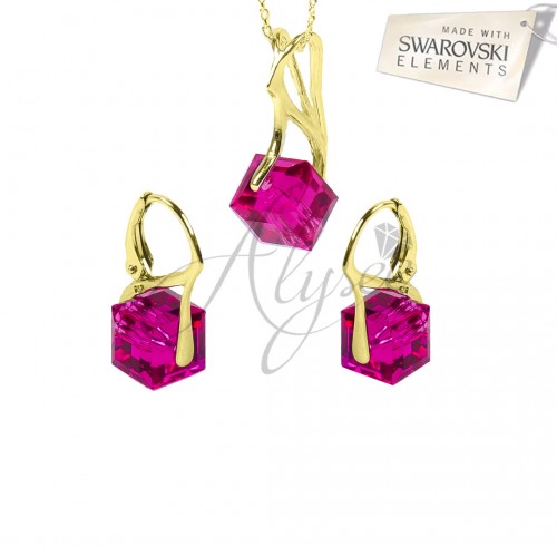 Set Cube Fuchsia Gold