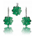 Set Clover Emerald 