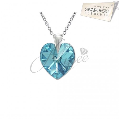 Pandantiv Heart Aquamarine